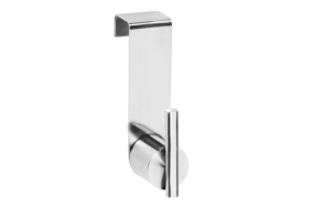 X-ROUND E Door Robe Hook, polished stainless steel (20x70x40 mm)