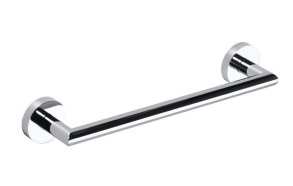 X-ROUND Towel Rail Holder 350mm, chrome (355x55x65 mm)