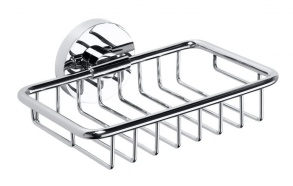 X-ROUND Soap Rack Dish Holder, chrome (140x55x125 mm)