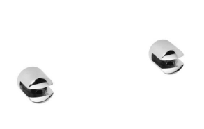 X-ROUND Small Glass Shelf Support Brackets , 8 mm, chrome (Ø19 mm)