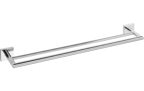 X-SQUARE Double Towel Rail Holder 650mm, chrome (650x55x110 mm)