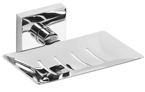 X-SQUARE Soap Dish Holder, chrome (125x55x115 mm)