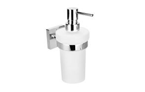 X-SQUARE Soap Dispenser Holder 250ml, chrome (75x190x100 mm)