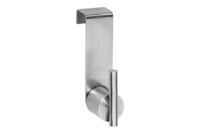 X-STEEL Door Hook, brushed stainless steel (20x70x40 mm)