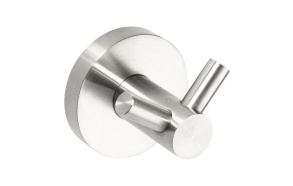 X-STEEL Double Robe Hook, brushed stainless steel (55x55x50 mm)