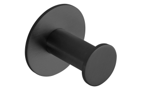 X-ROUND self-adhesive hook, black matt