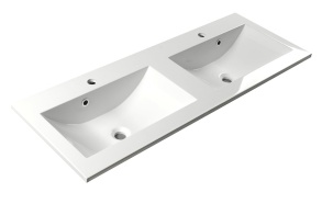 kivimassist valamu YUKON 120x45cm, valge
