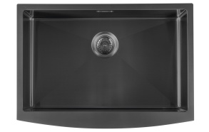 AMERICAN semi-recessed stainless steel sink 70x50cm, gun metal