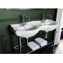RETRO ceramic double washbasin 120cm, white