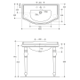 valamu Kerasan Retro 100x54.5 cm, matt must