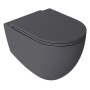 Rimless seina wc pott Infinity 36.5x53 cm, matt antratsiit