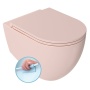 Rimless seina wc pott Infinity 36.5x53 cm, matt roosa