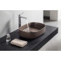 INFINITY OVAL countertop washbasin, 55x36cm, taupe