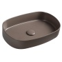 INFINITY OVAL countertop washbasin, 55x36cm, taupe