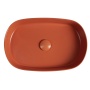 INFINITY OVAL countertop washbasin, 55x36cm, terracotta