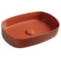 INFINITY OVAL countertop washbasin, 55x36cm, terracotta