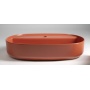 INFINITY OVAL countertop washbasin, 60x40cm, terracotta