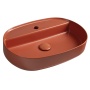 INFINITY OVAL countertop washbasin, 60x40cm, terracotta