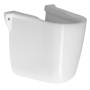 SPIRAL ceramic siphon cover, semi-column, white