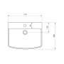 STOLZ ceramic washbasin 51x40cm, white