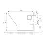 rimless seina wc pott Imogen 36x50 cm, valge