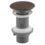Washbasin drain 5/4", click-clack, ceramic stopper, 20-70mm, taupe