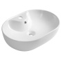 Ceramic countertop washbasin, 61x42cm, white