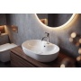 Ceramic countertop washbasin, 61x42cm, white