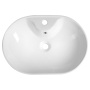 Ceramic countertop washbasin, 61x42cm, white