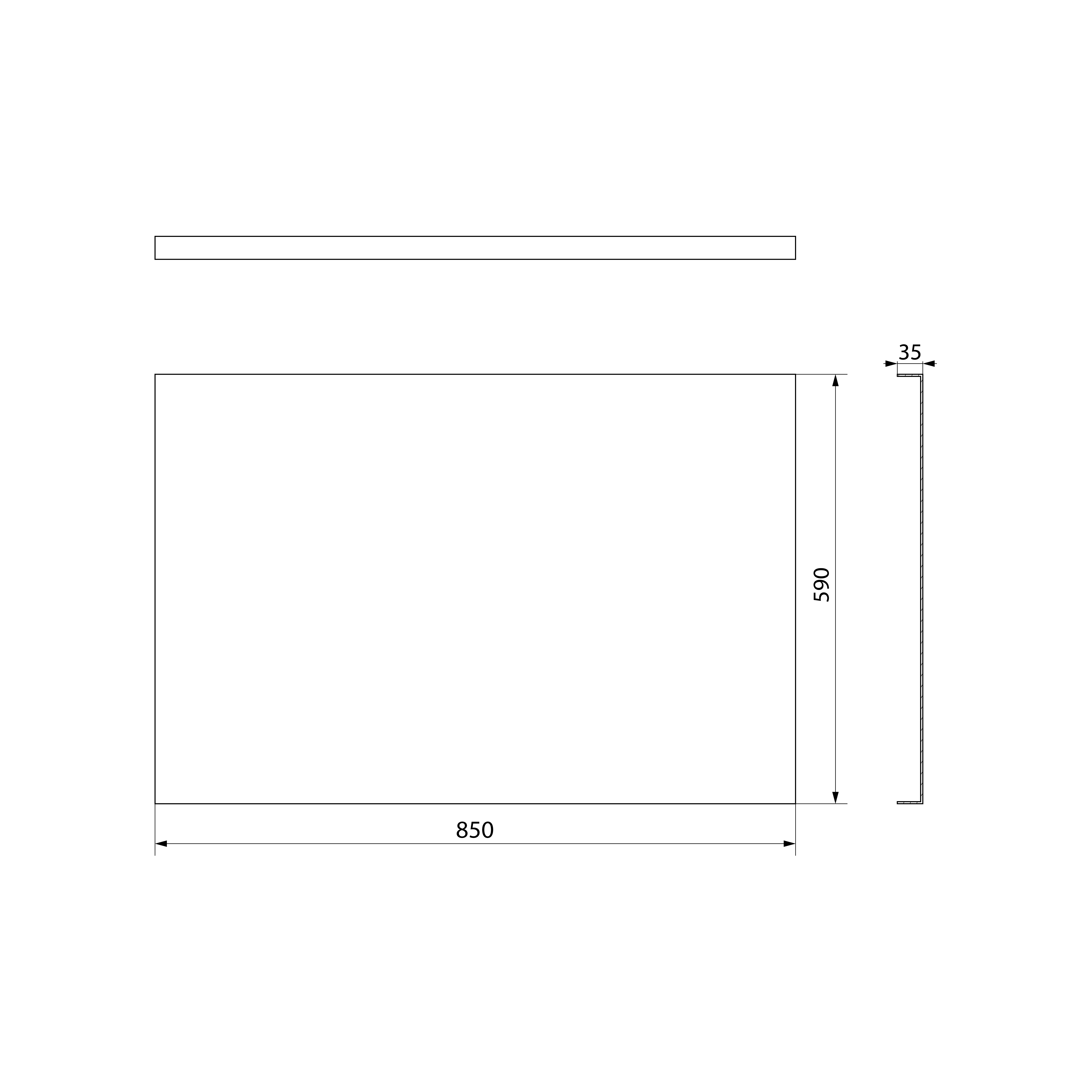 PLAIN otsapaneel 85x59cm