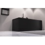 esipaneel Plain Nika 150x59 cm, matt must, parem