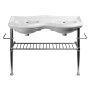 RETRO construction for double washbasin 120cm with shelf, chrome