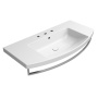 valamu NORM 100x52cm,  3 segistiava,  valge ExtraGlaze