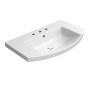 valamu NORM 80x50cm,  3 segistiava,  valge ExtraGlaze
