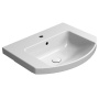 poolkumer keraamiline valamu NORM 60x49 cm, valge ExtraGlaze