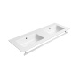valamu PURA SLIM 122x46cm,  ilma segistiavata,  valge ExtraGlaze