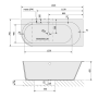kivimassist vann Sussi Corner R 160x70x50 cm, matt hall