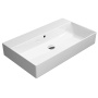 valamu KUBE X 80x47cm,  ilma segistiavata,  valge ExtraGlaze