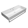 keraamiline valamu KUBE X 100x47 cm, 3 segistiava, valge ExtraGlaze