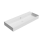 valamu KUBE X 120x47cm,  tasaseks lihvitud põhi,  ilma segistiavata, valge matt