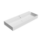 valamu KUBE X 120x47cm,  tasaseks lihvitud põhi,  valge matt