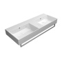 valamu KUBE X 120x47cm,  ilma segistiavata,  valge ExtraGlaze
