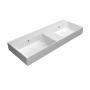 valamu KUBE X 120x47cm,  tasaseks lihvitud põhi,  ilma segistiavata, valge ExtraGlaze