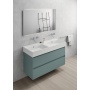 valamu KUBE X 120x47cm,  tasaseks lihvitud põhi,  ilma segistiavata, valge ExtraGlaze