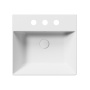 valamu KUBE X 50x47cm,  3 segistiava,  valge matt