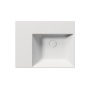 valamu KUBE X 60x47cm,  L,  ilma segistiavata, valge matt