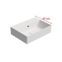 valamu KUBE X 50x37cm,  ilma segistiavata,  valge matt