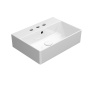valamu KUBE X 50x37cm,  3 segistiava,  valge ExtraGlaze