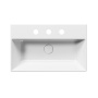 valamu KUBE X 60x37cm,  3 segistiava,  valge ExtraGlaze