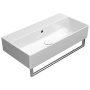 valamu KUBE X 70x37cm,  ilma segistiavata,  valge ExtraGlaze